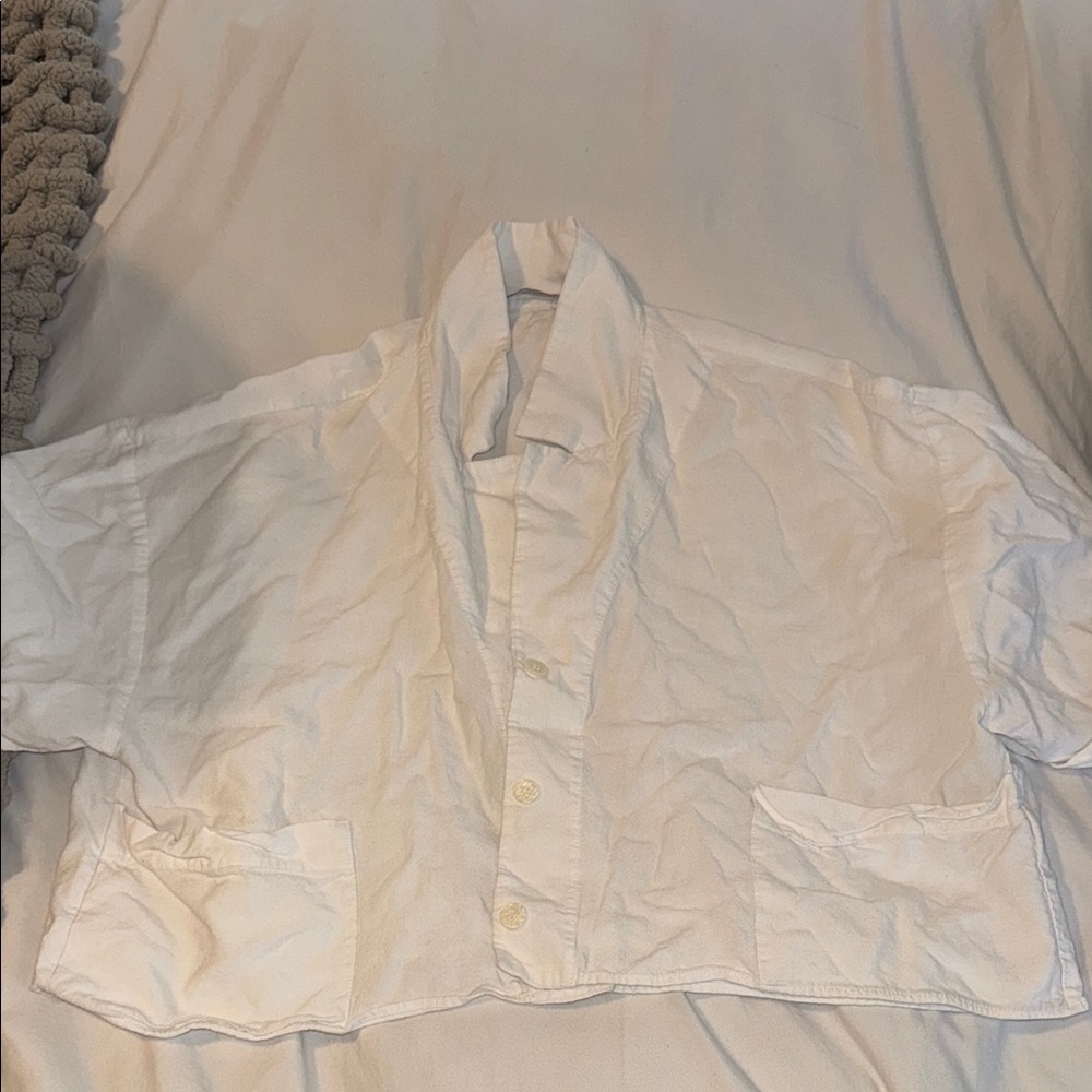 Zara Crisp White Collared Shirt